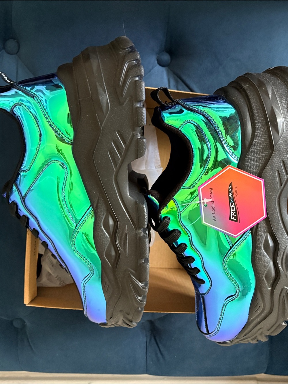 Iridescent Green Chunky Women’s Sneaker
